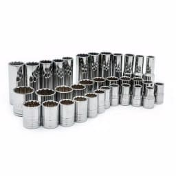 Husky 37-Piece 1/2 in. Drive SAE and Metric Socket Set with Ratchet thumbnail 6