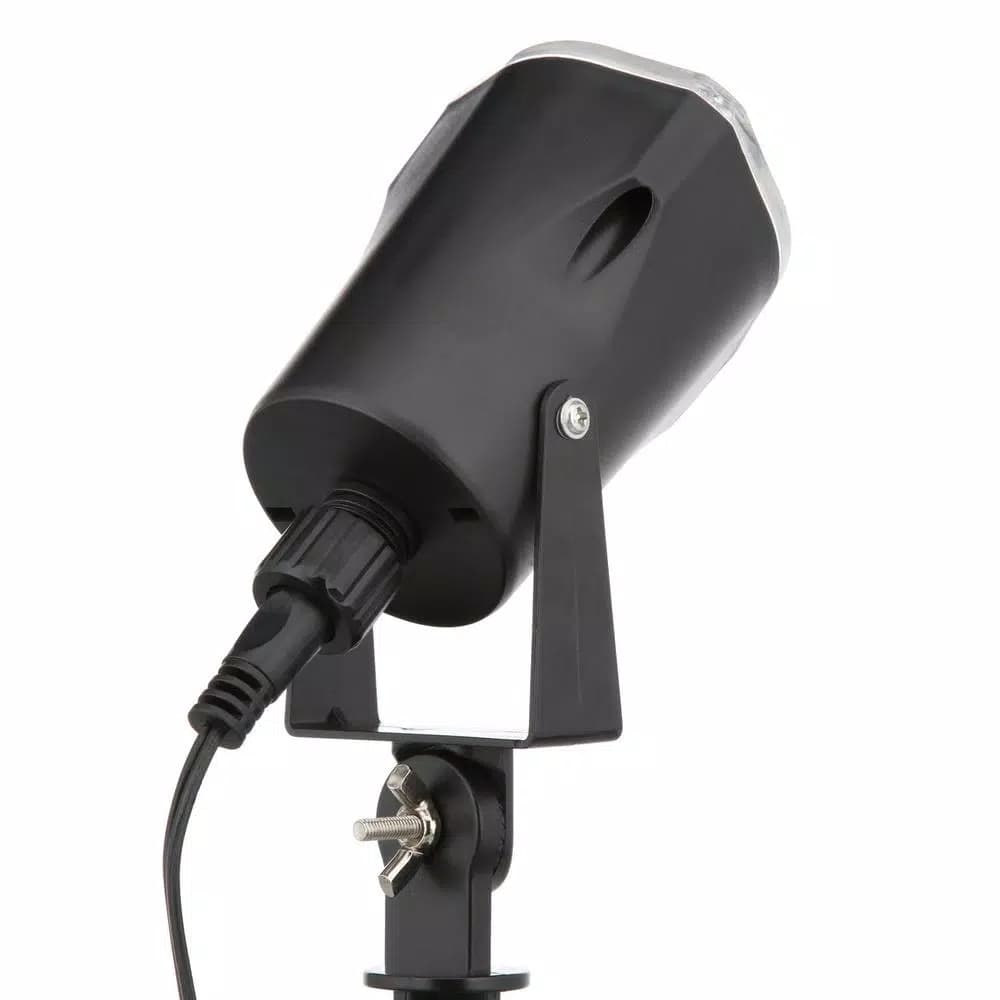 Home Accents Holiday Green LED Spotlight Outdoor Holiday Decoration with Swivel Head and Adjustable Neck