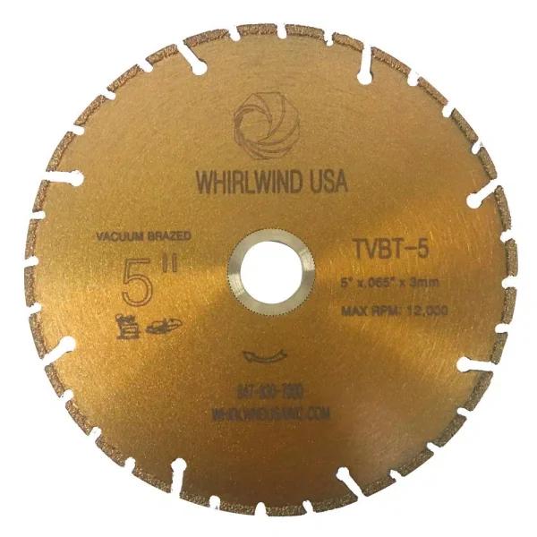 Whirlwind USA 5 in. Segmented Diamond Blade for Metal and Plastic Cutting