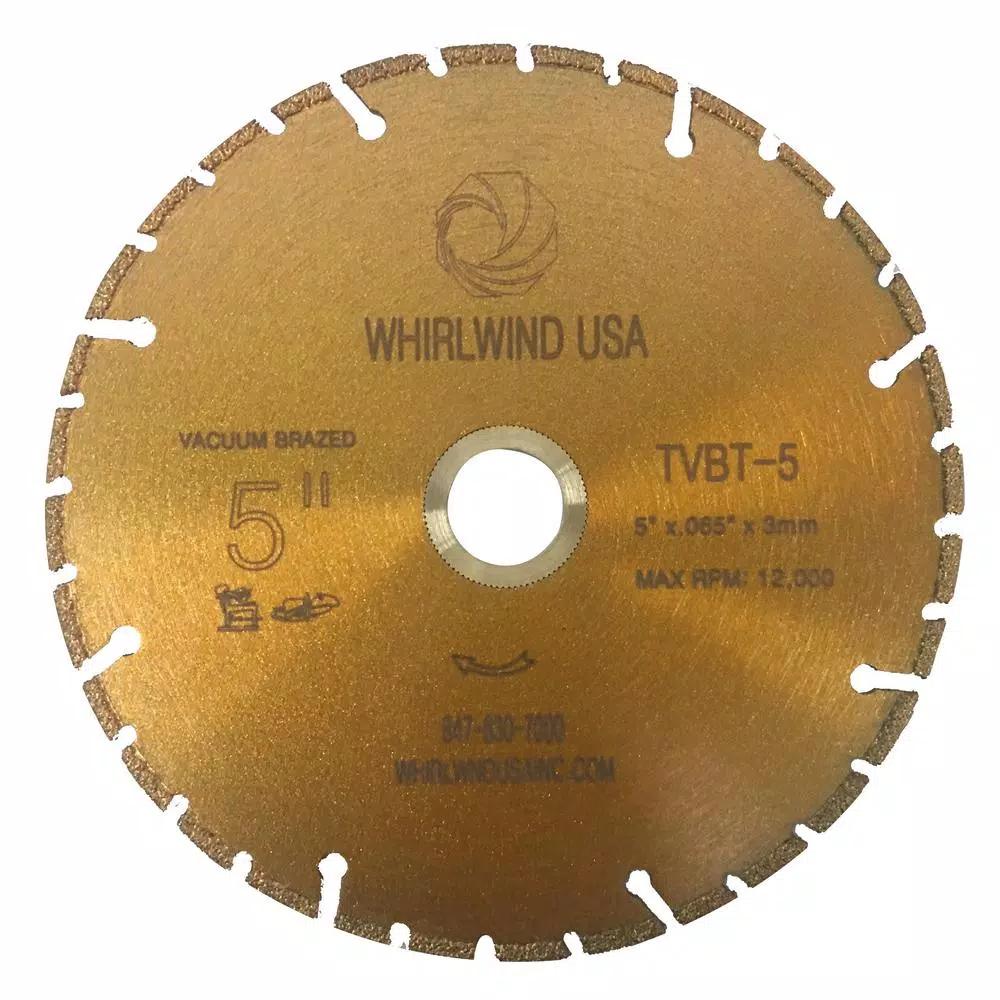 Whirlwind USA 5 in. Segmented Diamond Blade for Metal and Plastic Cutting
