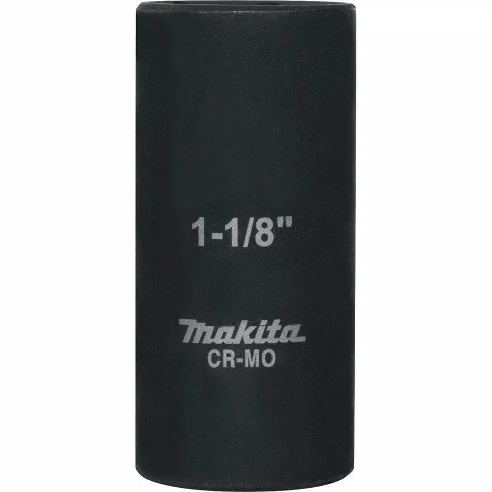 Makita 1/2 in. Drive 1-1/8 in. Deep Well Impact Socket, CR-MO Steel
