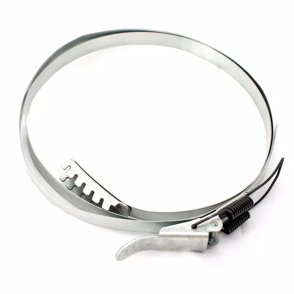 POWERTEC 19 in. Diameter Band Clamp for Dust Collector, Zinc-Plated Steel