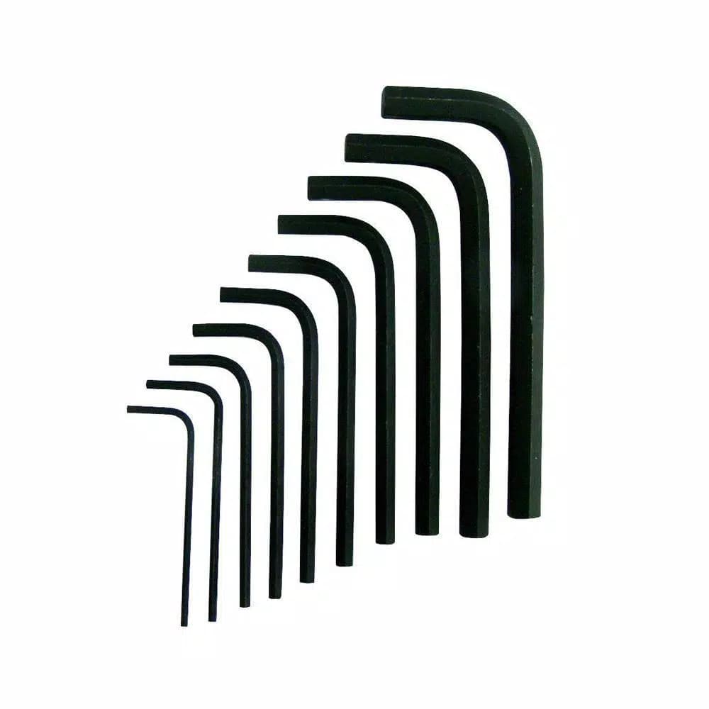 Husky 10-Piece SAE Short Arm Hex Key Set with Color-Coded Caddy
