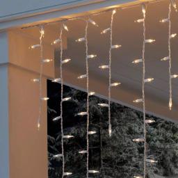 Home Accents Holiday 300 Light Clear Icicle High Density Plus Heavy Duty String Lights, White Incandescent (Set of 2) thumbnail 4
