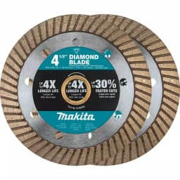 Makita 4.5 in. Turbo Rim Diamond Blade for General Purpose, 2-Pack thumbnail 1