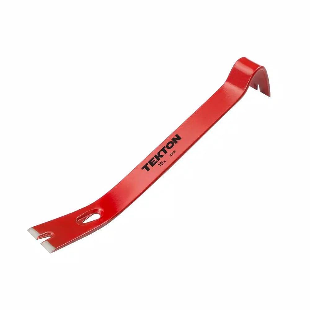TEKTON 15 in. Flat Utility Pry Bar with Chisel Tips and 3 Nail Slots