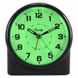 Equity by La Crosse Large 4.72 in. Black Analog Alarm Table Clock with Night Vision Technology thumbnail 4