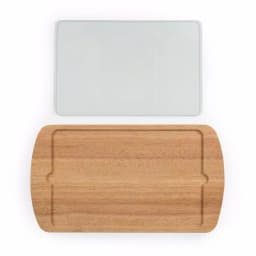 Picnic Time Billboard Rubberwood Serving Tray with Removable Tempered Glass Top thumbnail 3