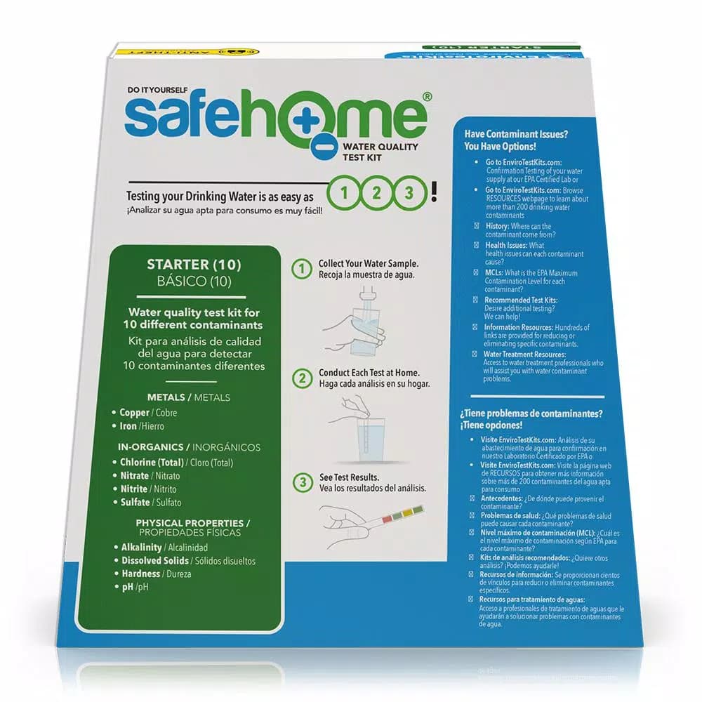 Safe Home Starter 10 Drinking Water Test Kit - 10-in-1 Water Quality Testing Kit