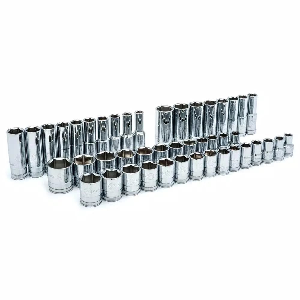 GearWrench 49-Piece 1/2 in. 120XP SAE/Metric Standard and Deep Socket Mechanics Tool Set