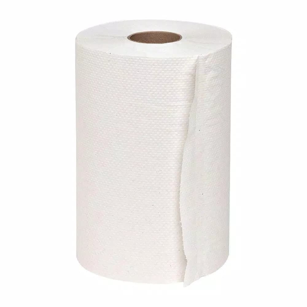 Genuine Joe Hard-Wound Roll Paper Towels, White, 12 Rolls, 7-7/8 in. x 350 ft.