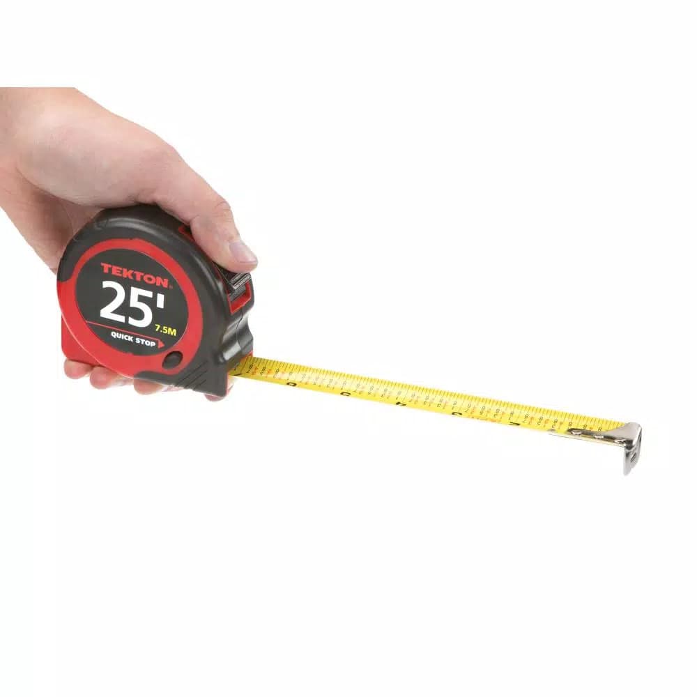 TEKTON 25 ft. x 1 in. Tape Measure with Impact-Resistant ABS Housing and Non-Slip Grips