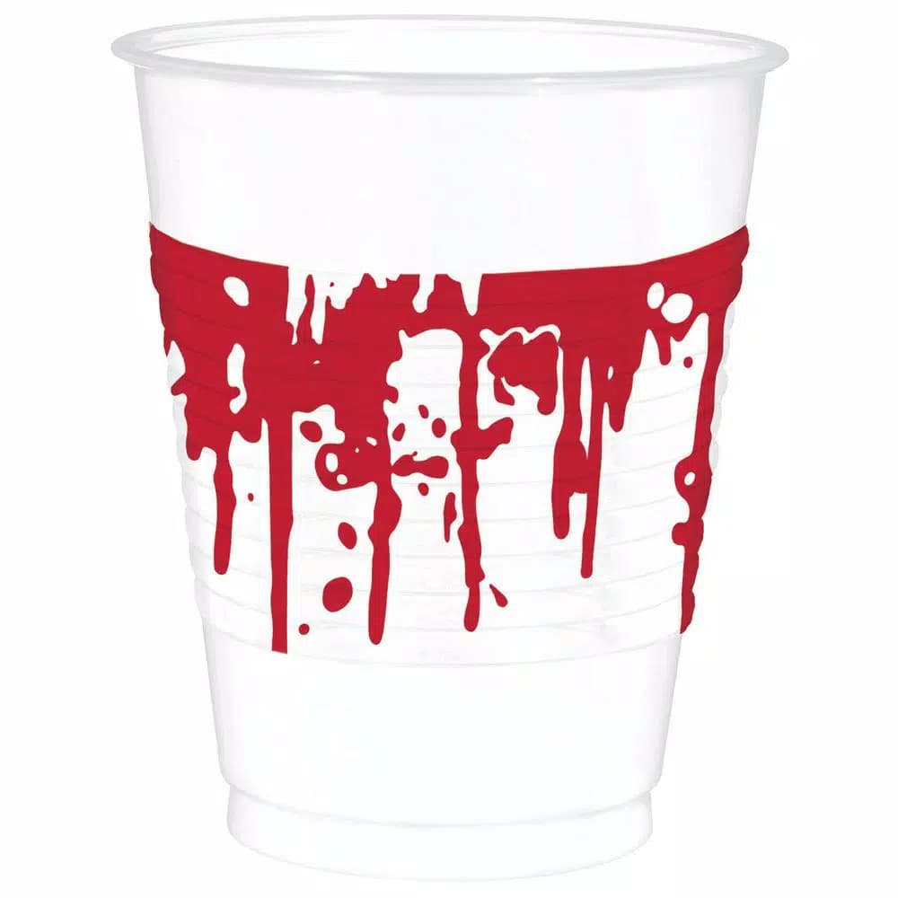 Amscan Halloween Blood Splattered Paper Cups, 16 oz. Capacity, 50 Count (2-Pack)