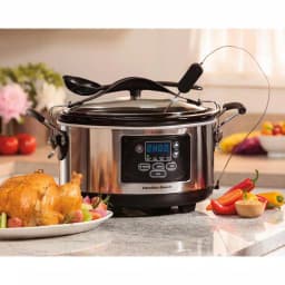 Hamilton Beach 6 Qt. Stainless Steel Programmable Slow Cooker with Temperature Probe thumbnail 5