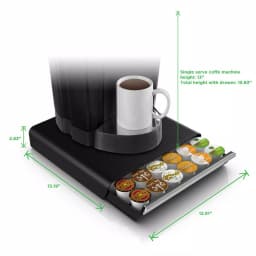 Mind Reader Hero 36-Capacity Black Coffee Pod Storage Drawer Organizer for Keurig and Single Serve Machines thumbnail 5