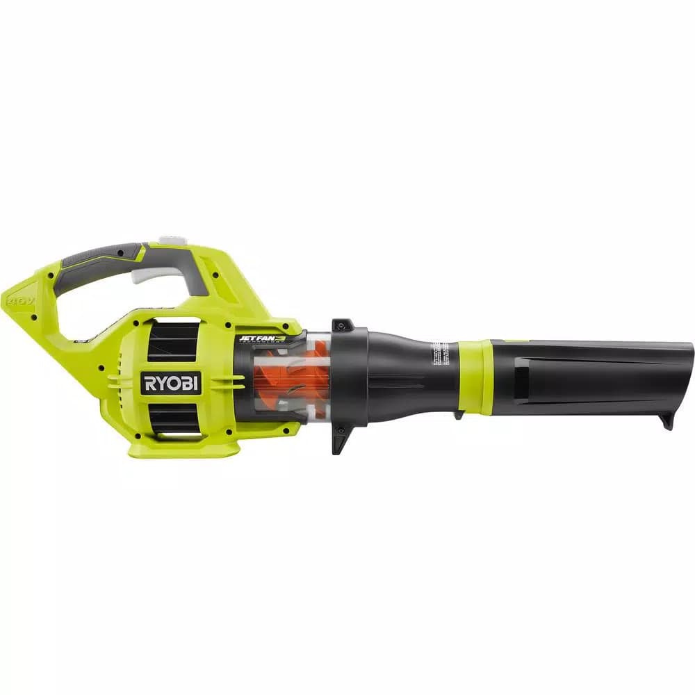 RYOBI 40V MAX Cordless Jet Fan Leaf Blower, 480 CFM, 110 MPH (Tool Only)
