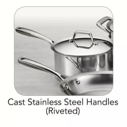Tramontina Gourmet Prima 8-Piece Stainless Steel Cookware Set, Tri-Ply Induction Compatible thumbnail 4