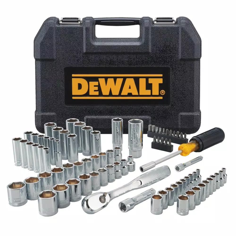 DEWALT DWMT81531 84-Piece Mechanics Tool Set with 72-Tooth Ratchets and Blow Molded Case