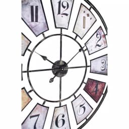 Aspire Home Accents Morgan Gray Oversized Iron Wall Clock - Distressed Farmhouse Style thumbnail 3