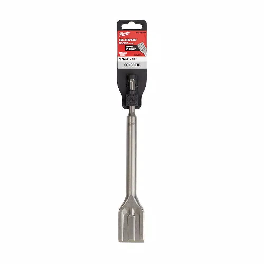 Milwaukee SDS-Plus SLEDGE 1-1/2 in. x 10 in. Scaling Chisel, Carbide Tip