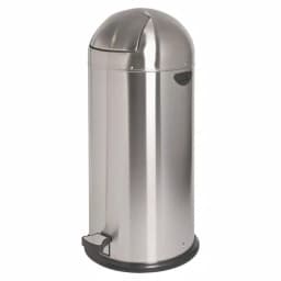 Genuine Joe 13.5 Gal. Stainless Steel Round Top Pedal Trash Can with Galvanized Liner thumbnail 1