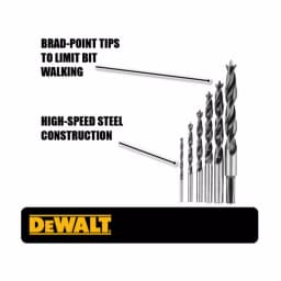 DEWALT 6-Piece High Speed Steel Brad-Point Drill Bit Set thumbnail 2
