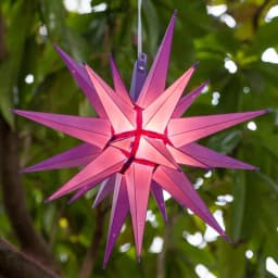 Kringle Traditions 14 in. Illuminated LED Purple Moravian Star Holiday Decoration thumbnail 2