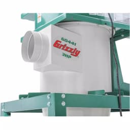 Grizzly Industrial 3 HP Cyclone Dust Collector with 55 Gal. Steel Drum and BIA Certified Filter thumbnail 4