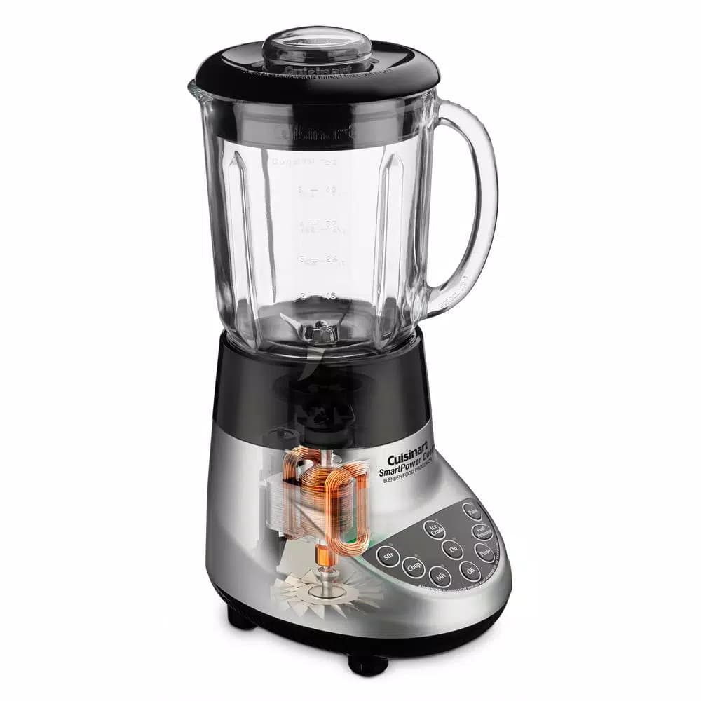 Cuisinart SmartPower Duet 7-Speed Blender and 3-Cup Food Processor, Brushed Chrome