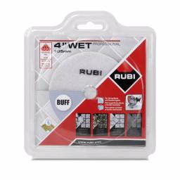 Rubi 4 in. White Resin Wet Polishing Pad, 3000 Grit Final Buff thumbnail 2