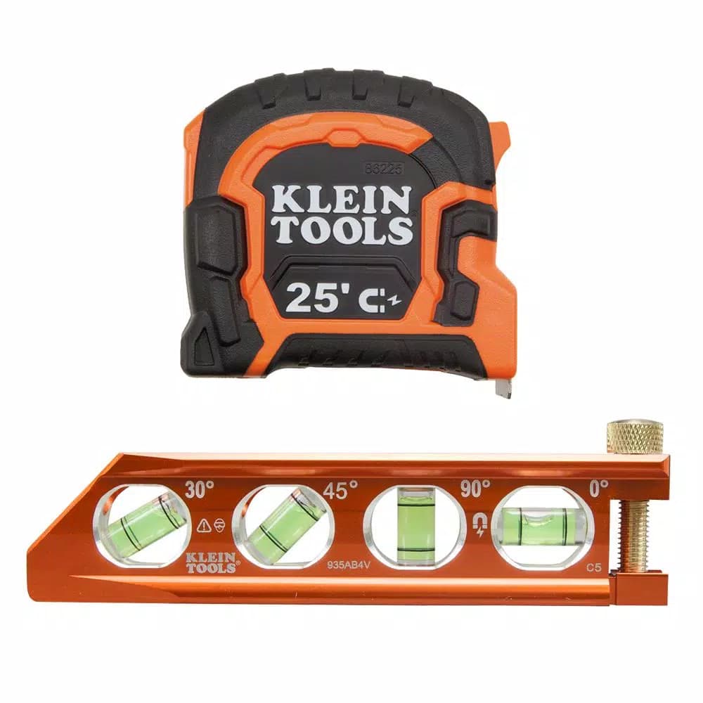 Klein Tools 25 ft. Magnetic Tape Measure and ACCU-BEND Magnetic Level Kit (2-Piece)