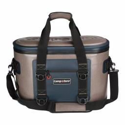 Camp-Zero 25.88 Qt. 40-Can Premium Soft Cooler - Beige and Blue thumbnail 1