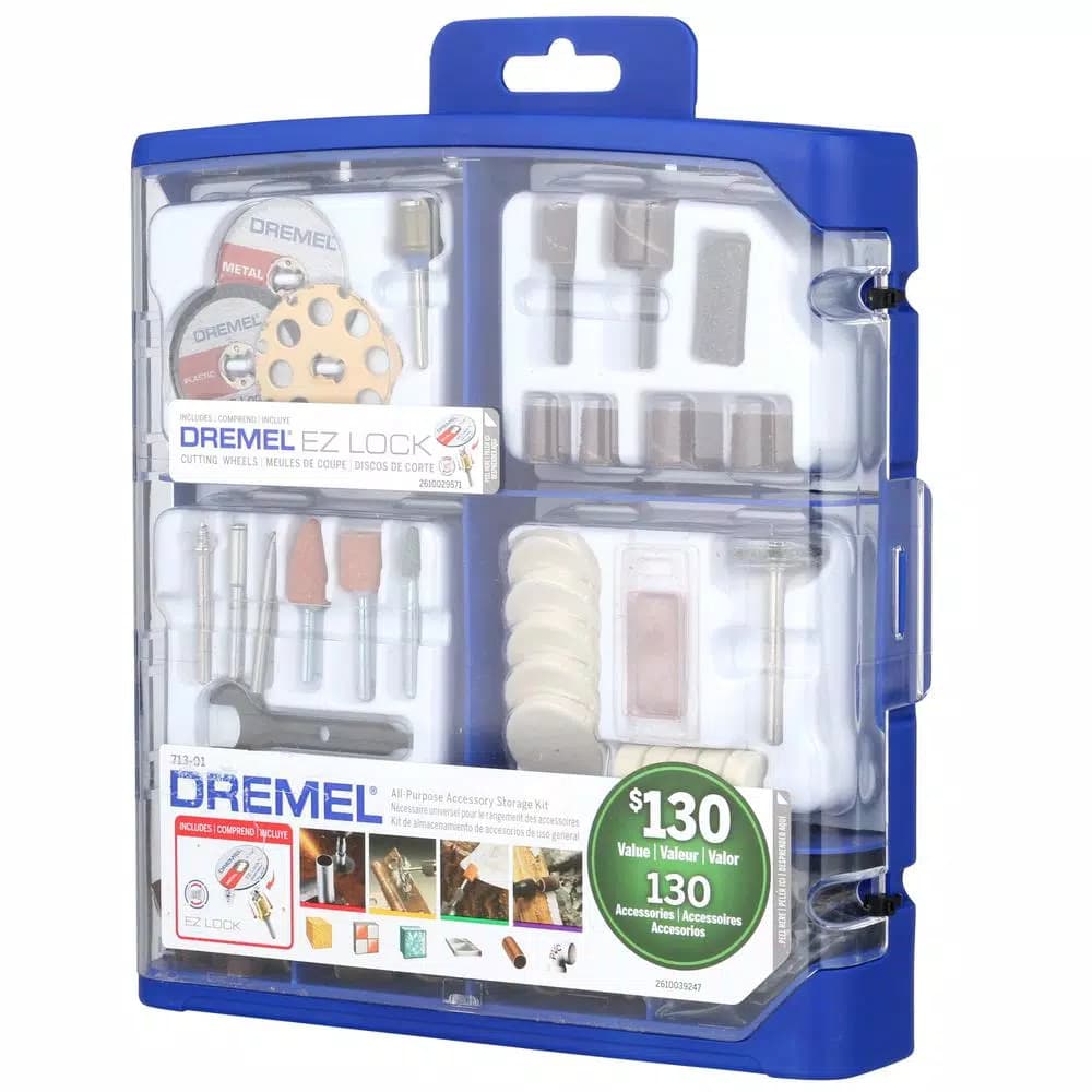 Dremel 130-Piece Rotary Tool Accessory Kit with Reusable Storage Case