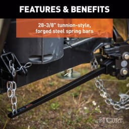 CURT Short Trunnion Bar Weight Distribution Hitch Kit (8K-10K lbs GTW, 28-3/8" Bars) thumbnail 4
