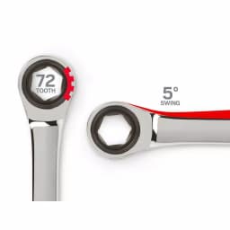 TEKTON 1 in. Ratcheting Combination Wrench, 72-Tooth, 6-Point Box End thumbnail 3