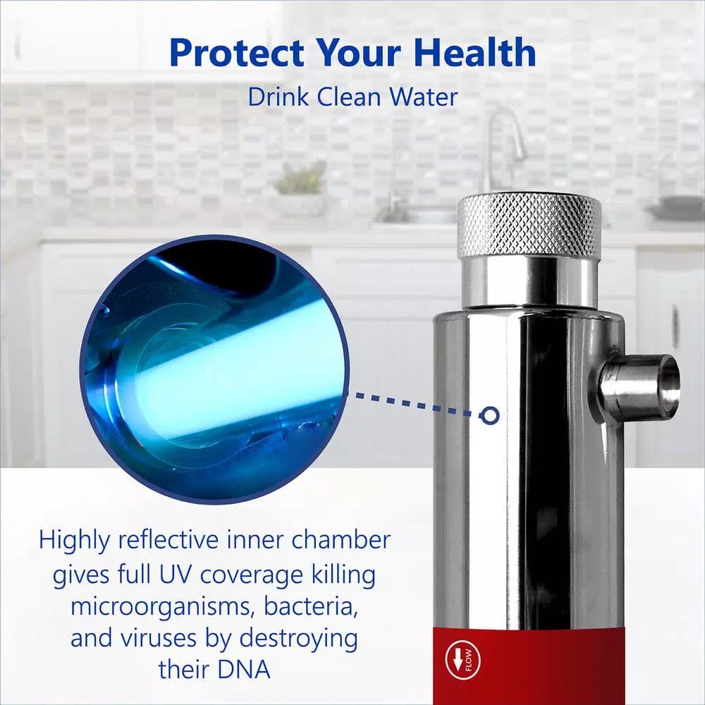 Express Water UV Water Filter Replacement System - 12 Inch Housing with 10 Inch Bulb