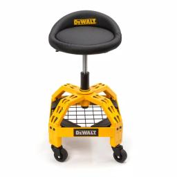 DEWALT Heavy-Duty Adjustable Shop Stool with Casters and Storage Shelf, 300 lb Capacity thumbnail 2