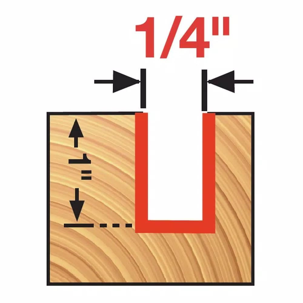 Diablo 1/4 in. x 1 in. Carbide Up Spiral Router Bit