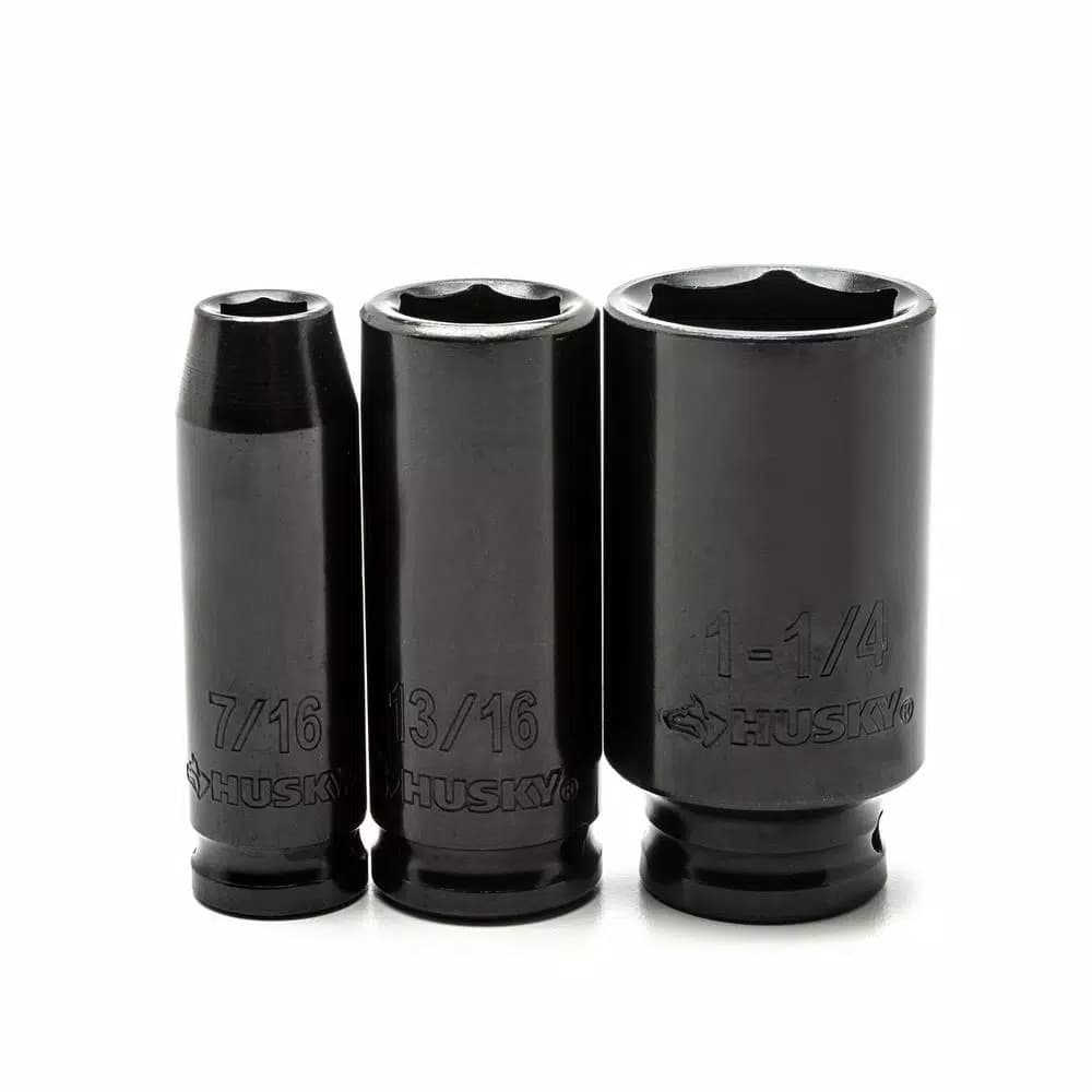 Husky 1/2 in. Drive SAE Deep Impact Socket Set, 13-Piece