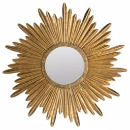 Safavieh Josephine Round Antique Gold Sunburst Decorative Accent Mirror thumbnail 1