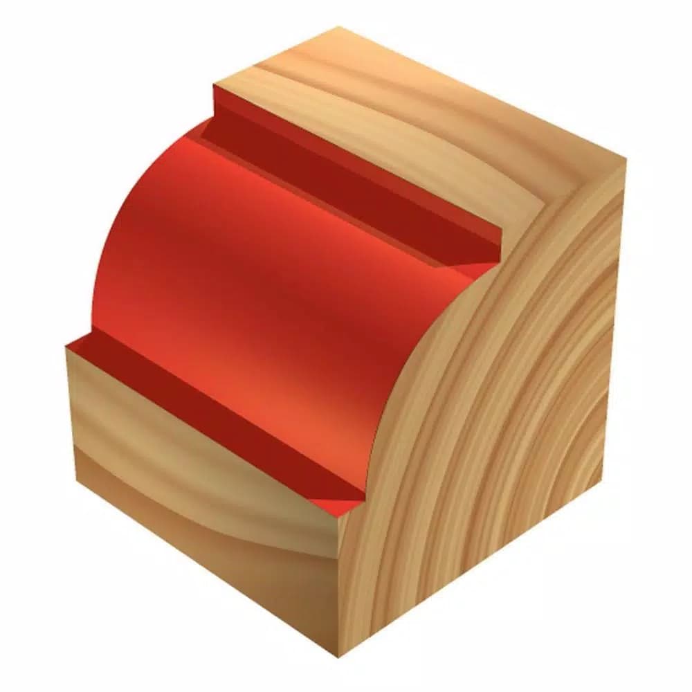 Diablo 3/8 in. Radius Beading Router Bit with 1/4 in. Shank