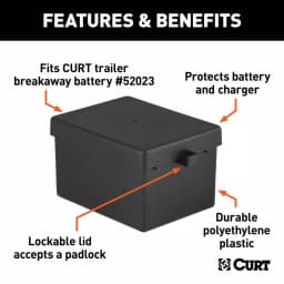 CURT Lockable Breakaway Battery Case, 5" x 3-1/4" x 3-7/8" thumbnail 6
