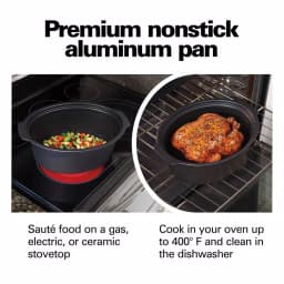 Hamilton Beach 6 Qt. Stovetop Sear and Cook Programmable Slow Cooker, Stainless Steel thumbnail 4