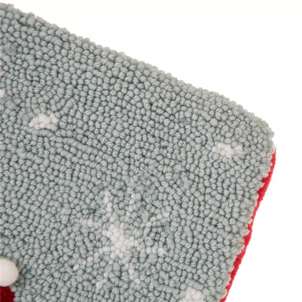Glitzhome 19 in. Polyester Fox Hooked Christmas Stockings, 2-Pack