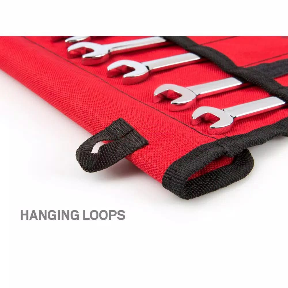 TEKTON 30-Piece Combination Wrench Set, 1/4-1 in. and 8-22 mm with Roll-Up Pouch