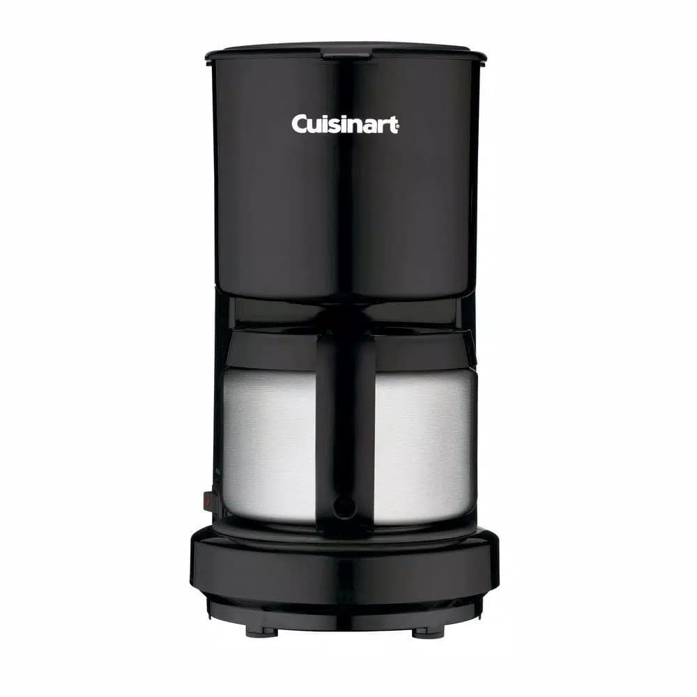 Cuisinart DCC-450BK 4-Cup Black Drip Coffee Maker with Stainless Steel Carafe