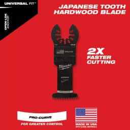 Milwaukee 1-3/8 in. High Carbon Steel Japanese Tooth Oscillating Multi-Tool Blade 3-Pack thumbnail 4