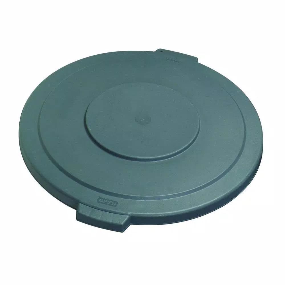 Carlisle Bronco 10 Gallon Gray Round Trash Can Lid, Heavy Duty Polyethylene (6-Pack)