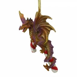 Design Toscano Cane and Abel the Dragon 2017 Holiday Ornament, 5 in. Resin Collectible thumbnail 5