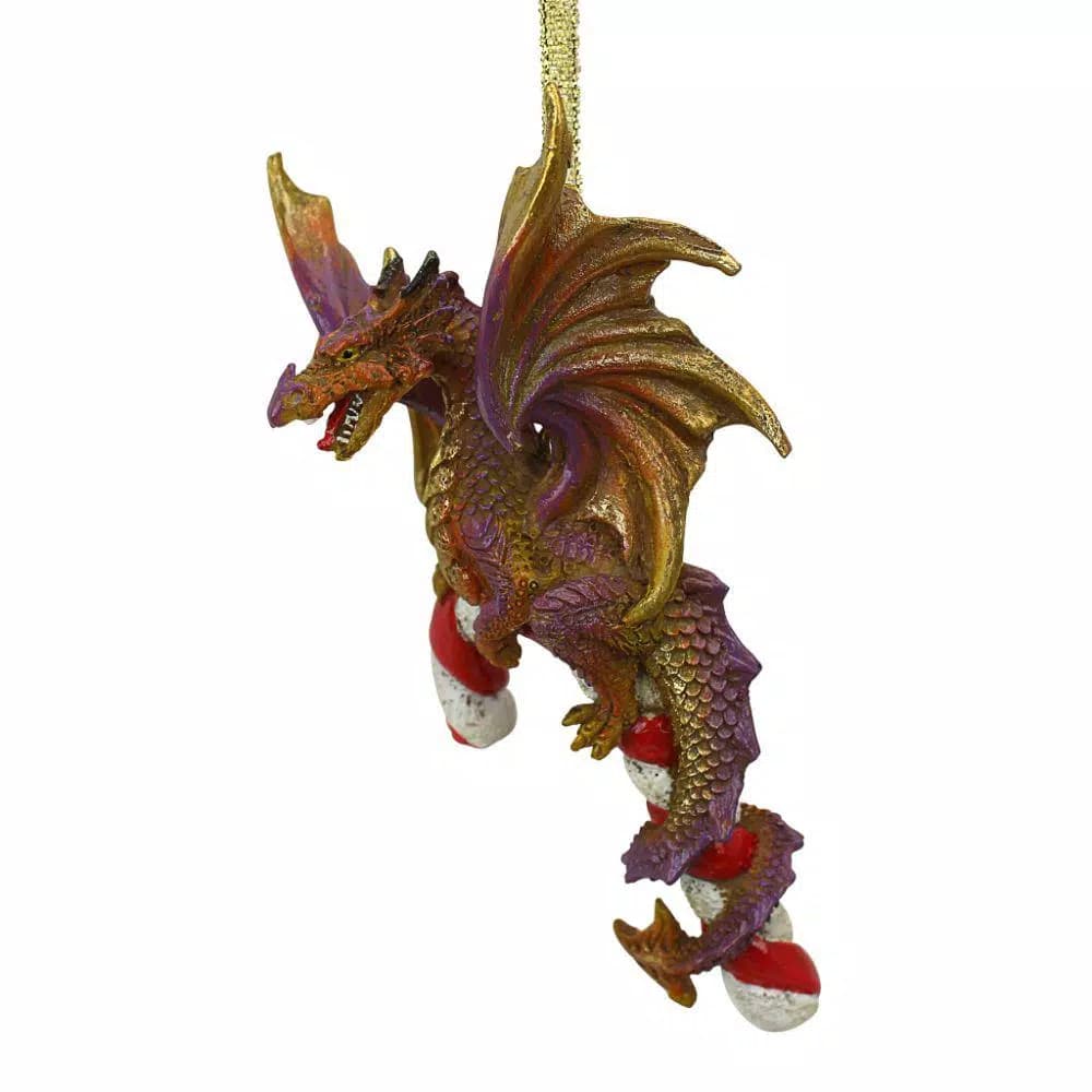 Design Toscano Cane and Abel the Dragon 2017 Holiday Ornament, 5 in. Resin Collectible